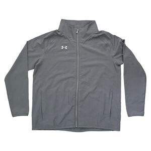 Under Armour Gray Zip Front Windbreaker Size X-Large